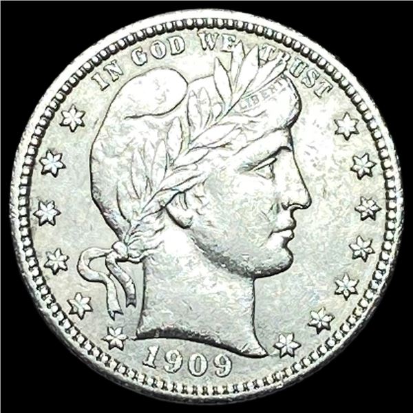 1909 Barber Silver Quarter CLOSELY UNCIRCULATED
