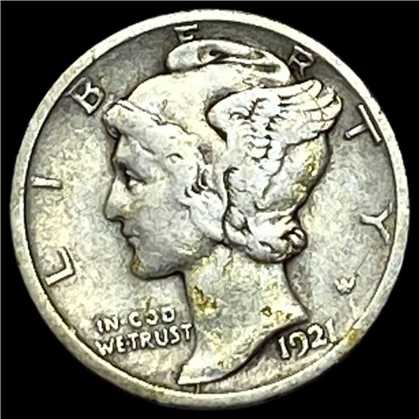 1921-D Silver Mercury Dime LIGHTLY CIRCULATED