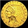 Image 1 : 1911 Indian Head $2.50 Gold Quarter Eagle CLOSELY UNCIRCULATED