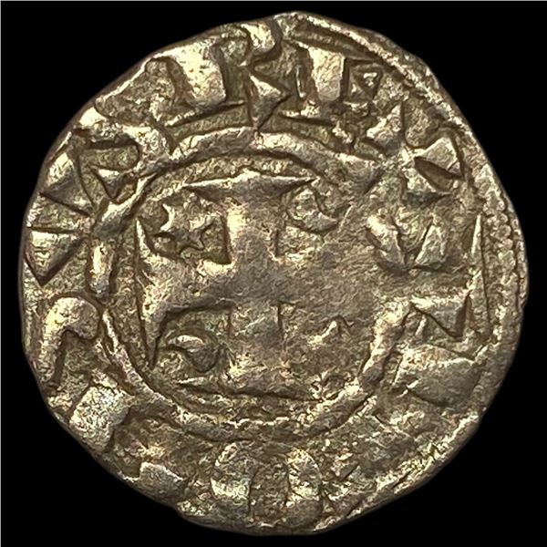 Portugal Crusades Dinis I SIlver Dinero NEARLY UNCIRCULATED