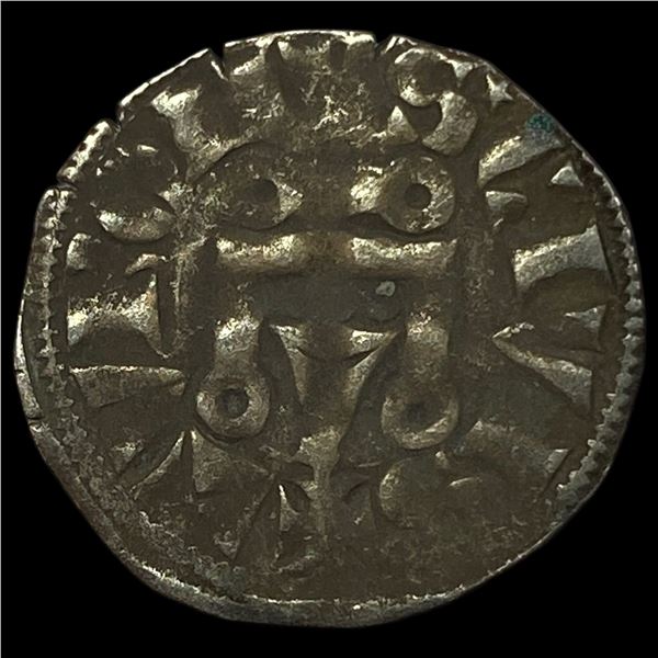 1297-1301 AD Frankish Greece Silver Denier NEARLY UNCIRCULATED