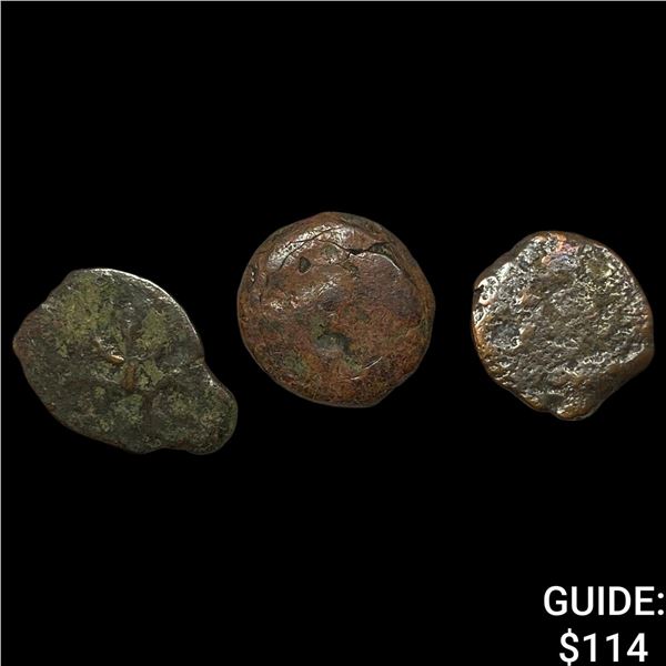 [3 Coins]Luke 21: 1-4 103-76 BC Widow's Mite NEARLY UNCIRCULATED