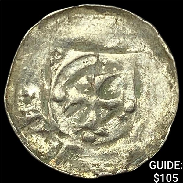 1250-1300 Germany Silver Hand Heller NEARLY UNCIRCULATED