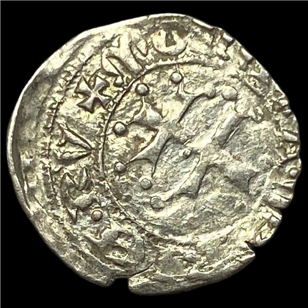 1382-1395 Hungary Mary Silver Denier CLOSELY UNCIRCULATED