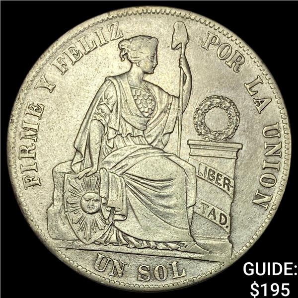 1882 Peru I Sol LIGHTLY CIRCULATED