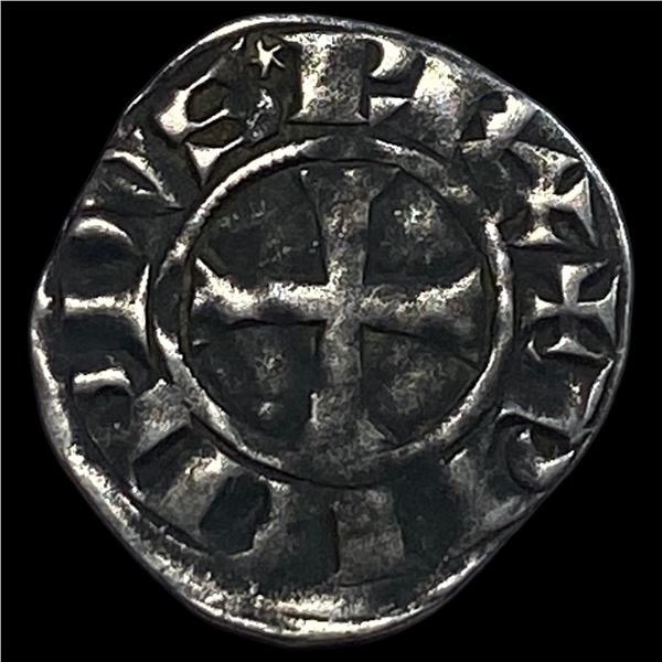 1297-1301 AD Frankish Greece Silver Denier NEARLY UNCIRCULATED