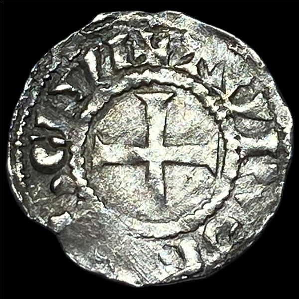 1150-1200 France Abbey of St Martin Silver Denier NEARLY UNCIRCULATED