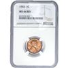 Image 1 : 1955 Wheat Cent NGC MS66 RD