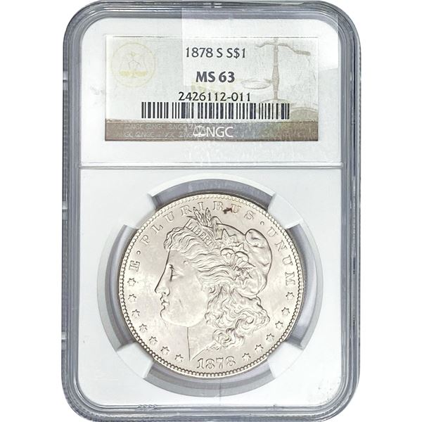 1878-S Morgan Silver Dollar NGC MS63