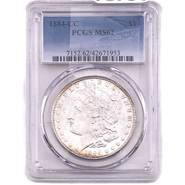 1884-CC Morgan Silver Dollar PCGS MS62