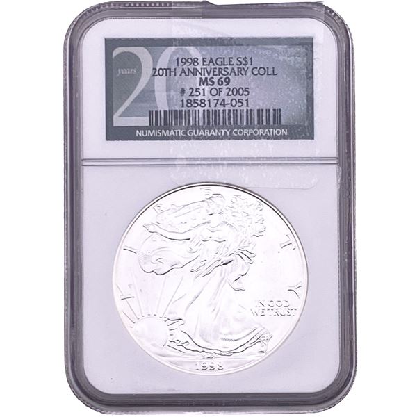 1998 Silver Eagle NGC MS69