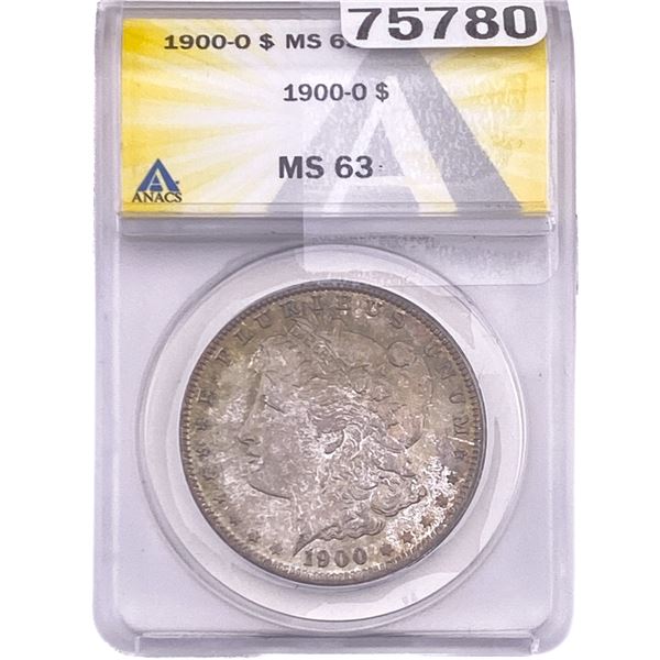 1900-O Morgan Silver Dollar ANACS MS63