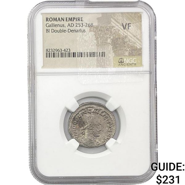 Roman Gallienus, AD 253-268 BI Double-Denarius NGC VF