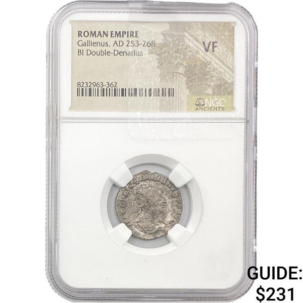 Roman Gallienus, AD 253-268 BI Double-Denarius NGC VF