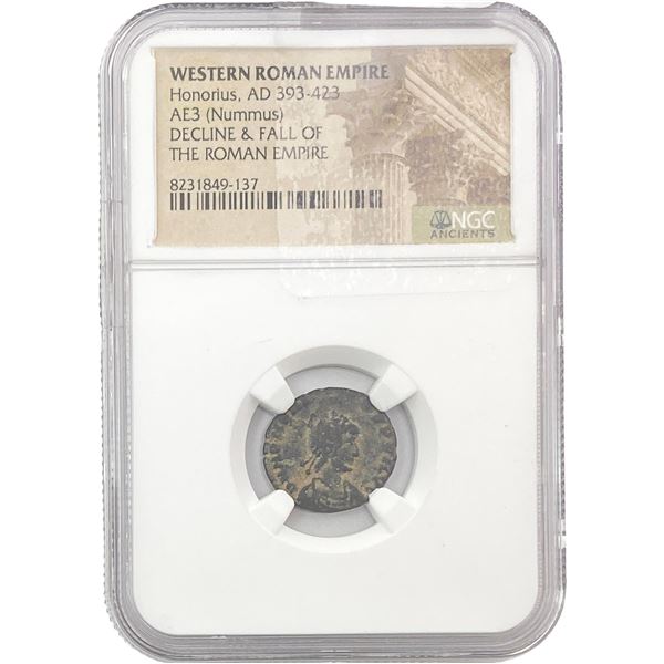 Western Roman Honorius, AD 393-423 AE3 NGC