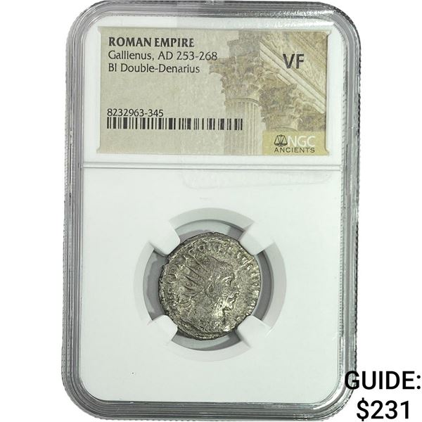 Roman Gallienus, AD 253-268 BI Double-Denarius NGC VF