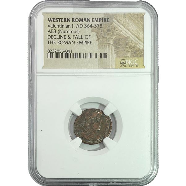 Western  Roman Valentinian I, AD 364-375 AE3 NGC