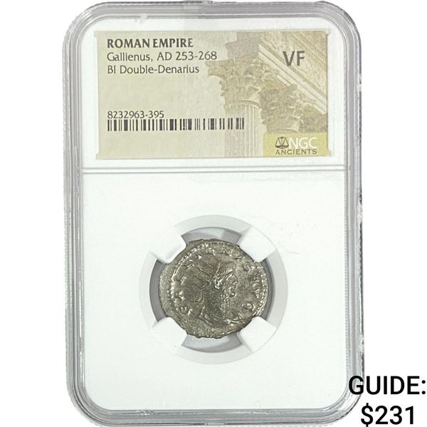 Roman Gallienus, AD 253-268 BI Double-Denarius NGC VF