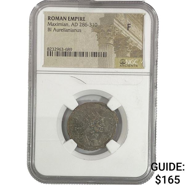 Roman Maximian, AD 286-310 BI Aurelianianus NGC F