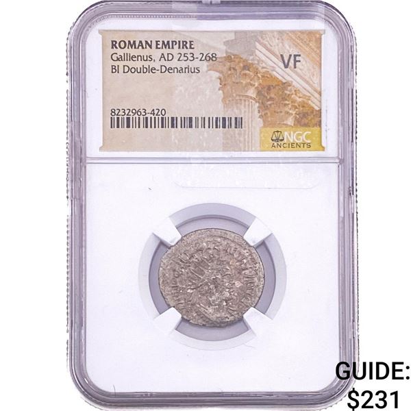 Roman Gallienus,AD 253-268 BI Double-Denarius NGC VF