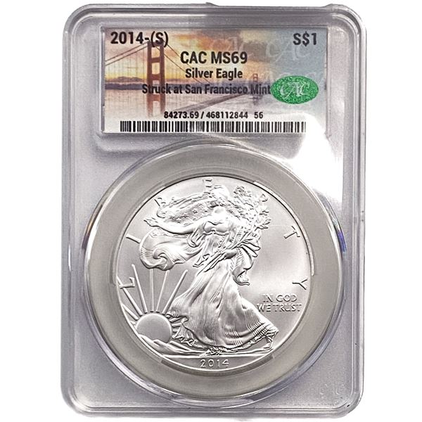 2014-(S) Silver Eagle CAC MS69