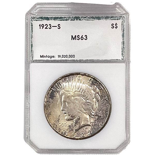 1923-S Silver Peace Dollar PCI MS63