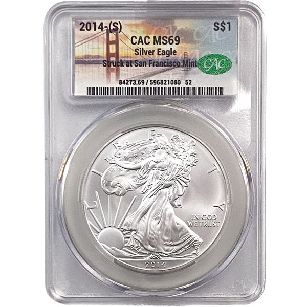 2014-(S) Silver Eagle CAC MS69