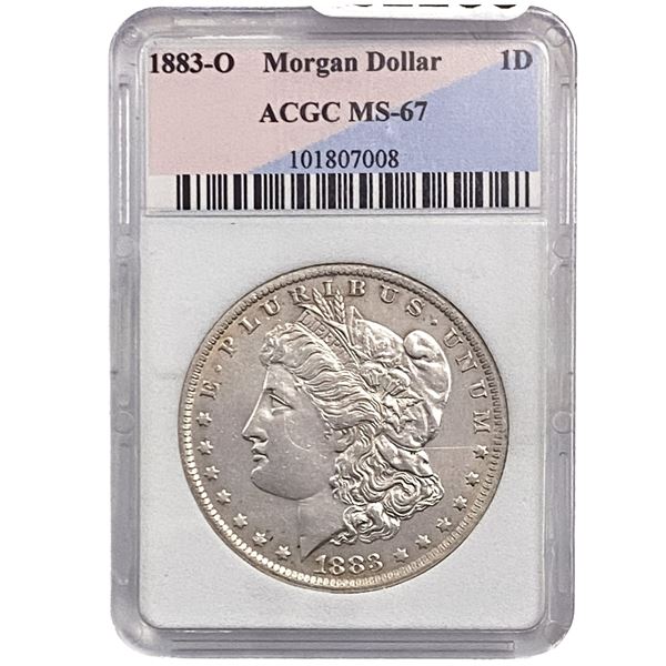 1883-O Morgan Silver Dollar ACGC MS67