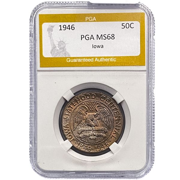 1946 Iowa Half Dollar PGA MS68