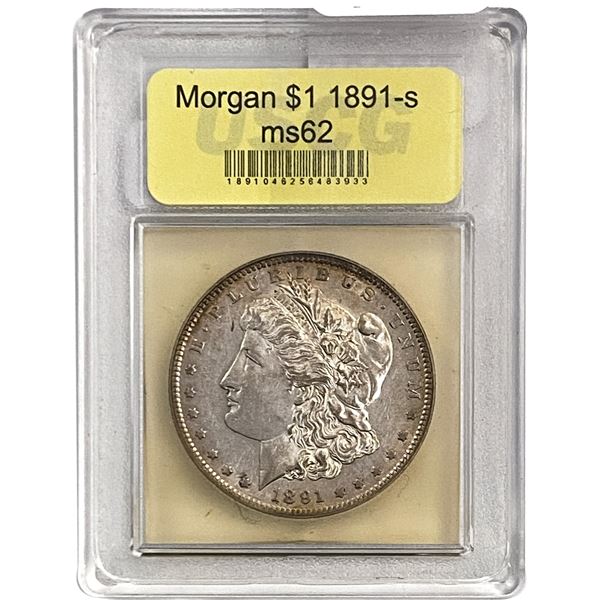 1891-S Morgan Silver Dollar USGC MS62