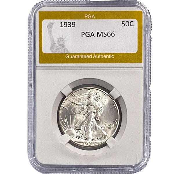 1939 Walking Liberty Half Dollar PGA MS66