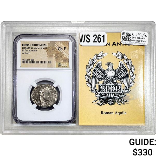 Roman Elagabalus, AD 218-222 BI Tetradrachm