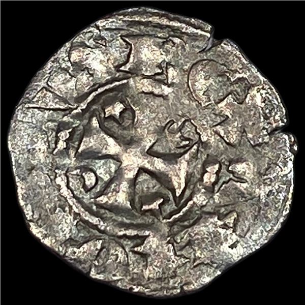 1248-1279 Portugal Alfonso III Silver Dinero NEARLY UNCIRCULATED