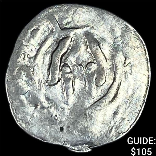 1250-1300 Germany SIlver Hand Heller NEARLY UNCIRCULATED