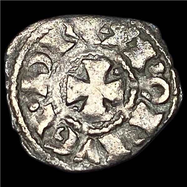 1261-1325 Portugal Crusades Dinis I Silver Dinero NEARLY UNCIRCULATED