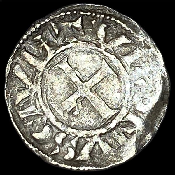 1150-1200 AD France Abbey of St Martin Silver Denier NEARLY UNCIRCULATED