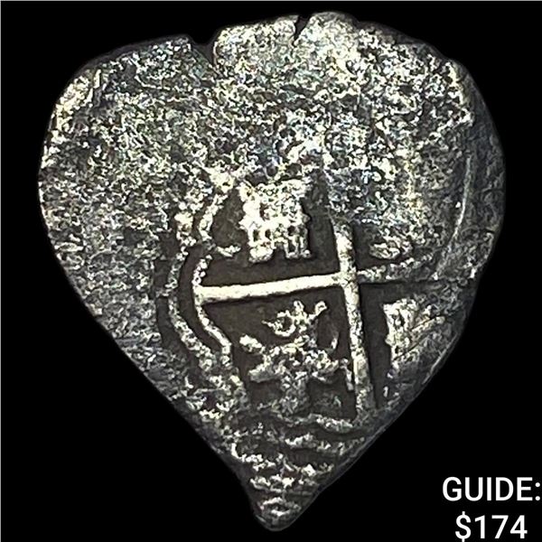 16th-17th Cent. Spanish Empire Silver 1 Reales Cob CLOSELY UNCIRCULATED