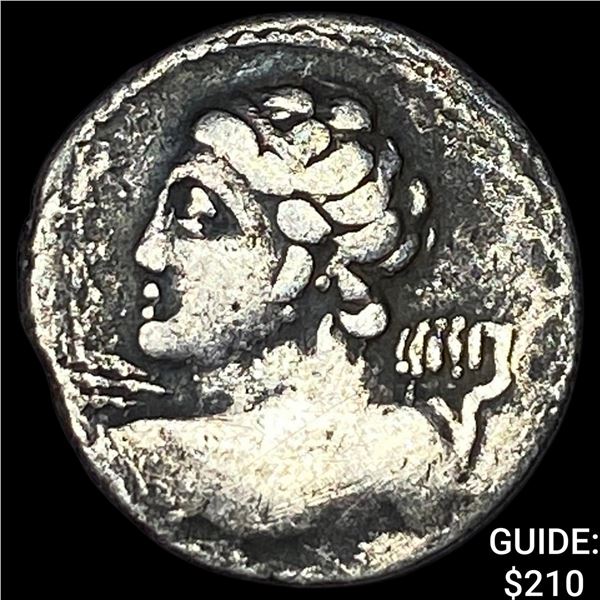 Roman C Licinius 84 BC Silver Denarius NEARLY UNCIRCULATED