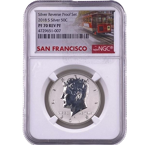 2018 Kennedy Half Dollar NGC PF70 Rev PF