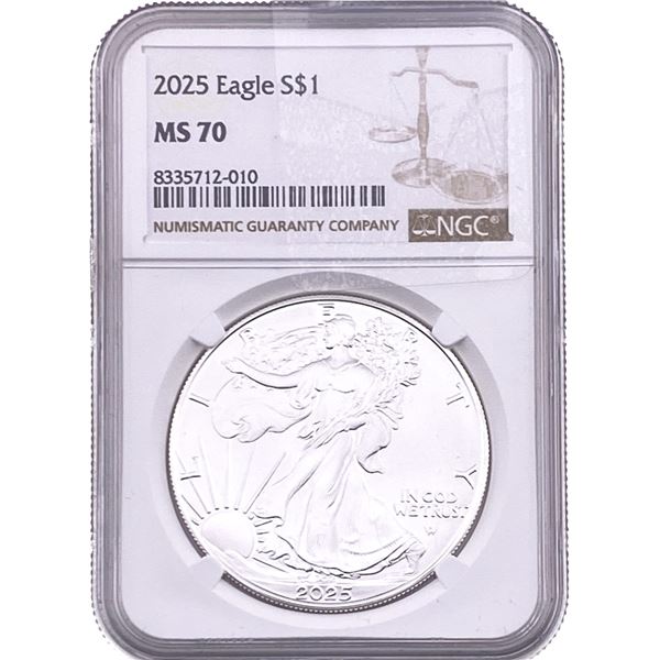 2025 Silver Eagle NGC MS70