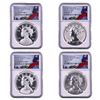 Image 1 : [4 Coins] 1792-2017 1oz Sliver American Liberty Mint 225thAnniv. NGC PF69 Ultra Cameo
