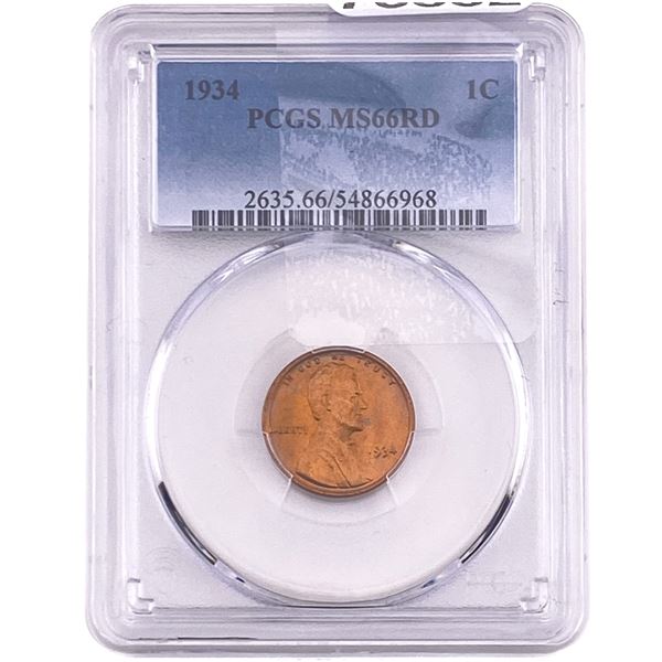 1934 Wheat Cent PCGS MS66 RD