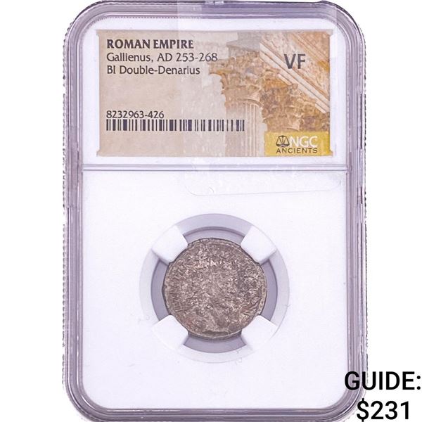 Roman Gallienus,AD 253-268 BI Double-Denarius NGC VF