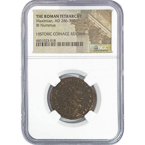 Roman Maximian, AD 286-310 BI Nummus NGC