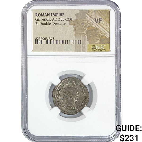 Roman Gallienus, AD 253-268 BI Double-Denarius NGC VF