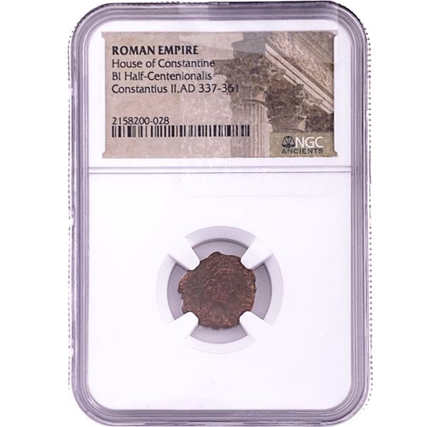 Roman BI Half-Centenionalis,AD 337-361 NGC