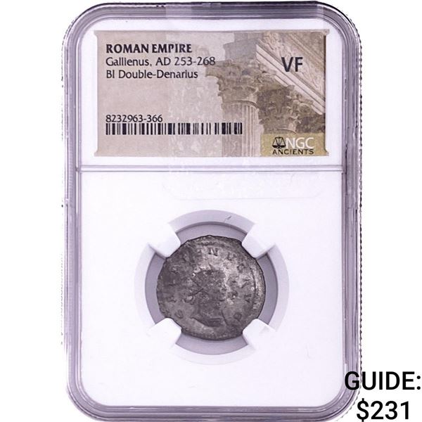 Roman Gallienus, AD 253-268 BI Double-Denarius NGC VF