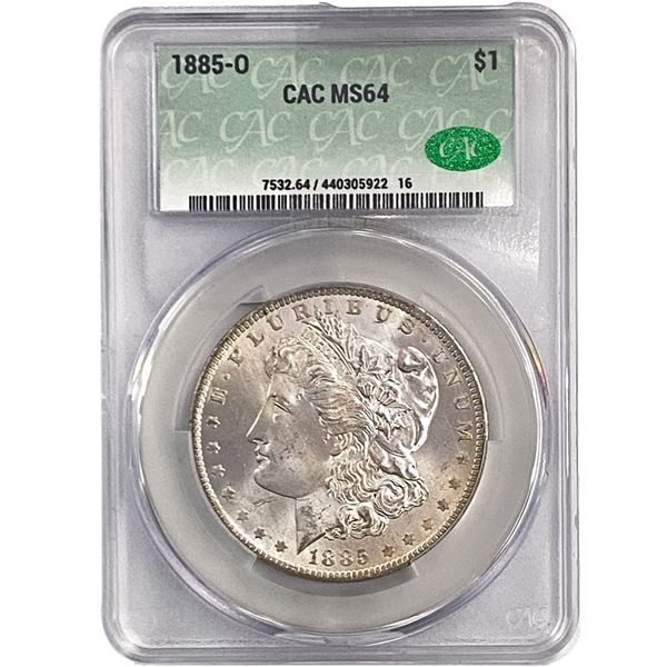 1885-O Morgan Silver Dollar CAC MS64