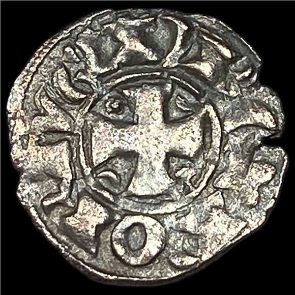 1261-1325 Portugal Crusades Dinis I SIlver DInero NEARLY UNCIRCULATED