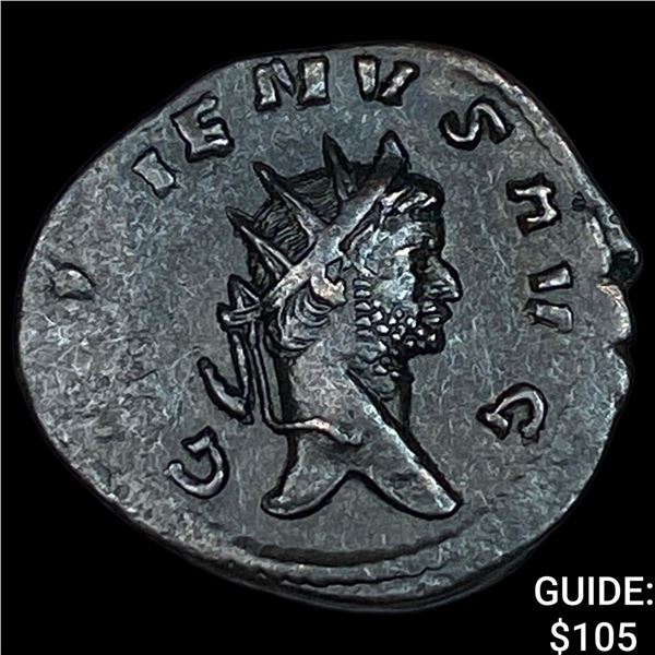 Roman Gallienus 253-268 AD BI Dbl Denarius CHOICE AU